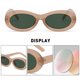 thumbnail image 3 of Gafas de sol ovaladas retras, gafas de sol de moda con montura pequeña de hip-hop para tiro callejero, hechas de PC, 3 of 5