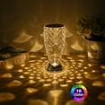 thumbnail image 2 of CNKOO 16 Color  Table Lamp Crystal Table Lamp RGB Changing Touch Night Light Fish Scale Shape Nightstand Light Bedside Atmosphere Acrylic Lamp USB Charging, 2 of 8