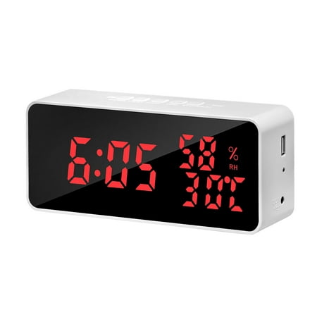 Yeacher Smart Grande horloge murale numérique APP Contrôle  Heure/Date/Température Affichage 100 couleurs Enregistrement et activation  du son et fonction de compte à rebours Luminosité et alarme en continu avec  Snooze