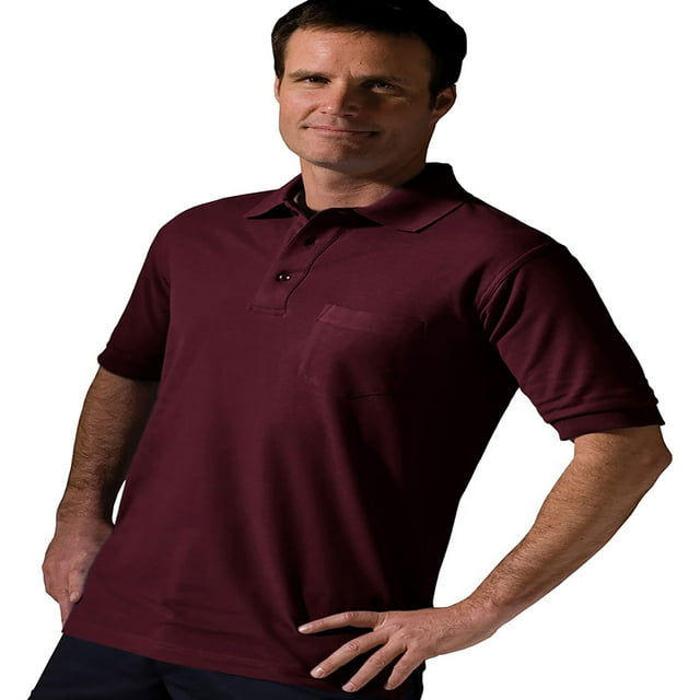 Edwards Polo à Manches Courtes Piqué avec Poche, Style 1505