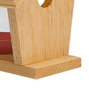 Small Bluebird Mealworm Feeder | Wooden Platform Bird Feeder with Red Feeding Cup | Mounts on 4x4 Post | Eastern White Pine | Handcrafted in Maine | 9H x 11.5W x 7.5D | USA Made