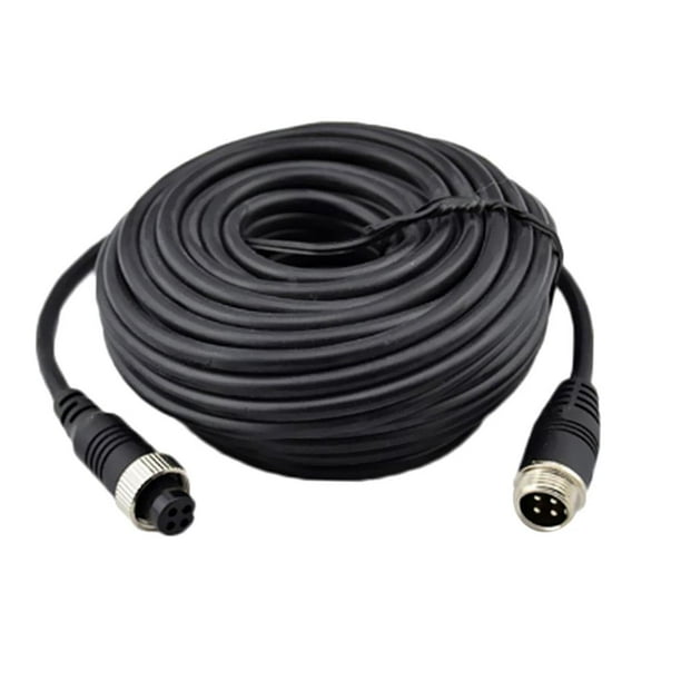 Cable de Extensión de Video de Cámara Retrovisor para Coche Sunnimix 4 Pines 10 Metros Largo