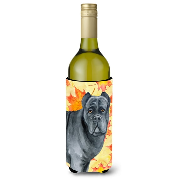 Carolines Treasures BB9955LITERK Cane Corso Fall Wine Bottle Beverge Insulator Hugger Wine Bottle multicolor