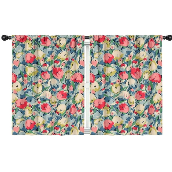 Blackout Kids Curtains,Pioneer Flower Childrens Insulated Curtains Set Of 2,Bedroom Essentials,Toddler Room Decor 42x54in(106x137cm)