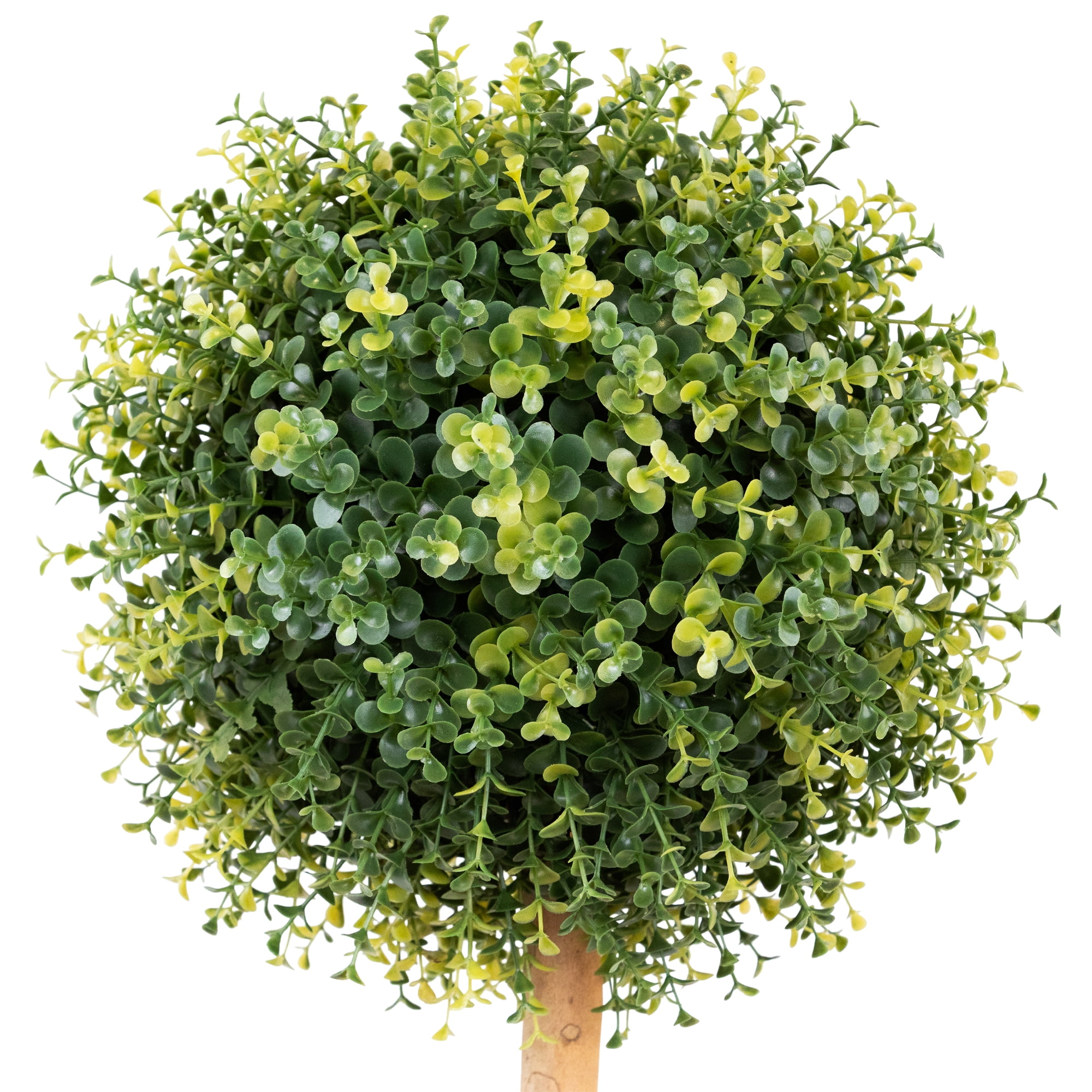 Northlight 4.6’ Unlit Artificial Potted Two-Tone Boxwood Double Ball Topiary Tree