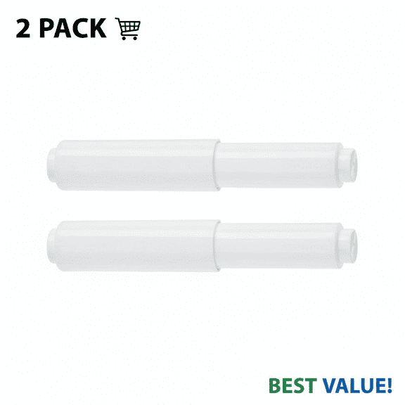KRONDO 2-Piece Universal Toilet Paper Roll Holder Insert - White ABS Plastic, Fits Most Bathroom Dispensers