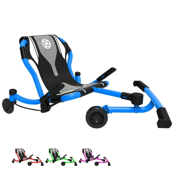 EzyRoller BLUE Spinner Ride On Scooter for Kids & Toddlers, Outdoor Ride on Toy with Caster Wheels for Drifting & Tight Turning, Up to 150 lbs, Ages 4 & Up