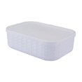 thumbnail image 1 of Caja de almacenamiento de plástico con cubierta de bambú para sala de estar, caja de almacenamiento para cosméticos, artículos diversos, dormitorio, caja de almacenamiento para ropa, caja de ajuste, 1 of 6