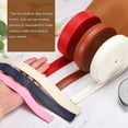 thumbnail image 4 of 3 Yard 20mm PU Faux Leather Strips, Fold Over Leather Strap Roll Double Sided Faux Supplies for DIY Craft Projects, Dark Apricot, 4 of 7