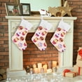thumbnail image 6 of GZHJMY Pink Cream Christmas Stockings 1PCS, Large Xmas Stockings Gift Decorations and Party Supplies,Used for Fireplace Decoration Socks Christmas Tree Decoration, 6 of 7