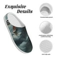 thumbnail image 5 of Lsque Cloud White Dragon Pattern Womens Comfort Cotton on Scuff With Memory Foam and Anti-skid Sole Slipper-40/41, 5 of 7