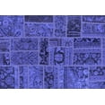 thumbnail image 1 of Ahgly Company Machine Washable Indoor Rectangle Patchwork Blue Transitional Area Rugs, 4' x 6', 1 of 4