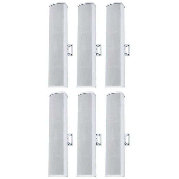 (6) Rockville WET ARRAY 4 White Line Array Speakers For church/School/Auditorium