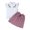 Purple, variant on Gerichy Girls Summer Outfits, Toddler Girls Short Sleeve Baseball Printed T Shirt Pullover Tops Bell Bottoms Pants Kids Outfits
