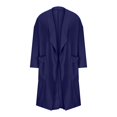 thumbnail image 5 of Fashion Olyvenn Women's Long Sleeve Lapel Collar Open Front Drape Pockets Outwear Long Cardigan Blazer Coat Outwear Trench Overcoat Dark Blue 6, 5 of 6