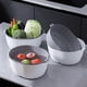 thumbnail image 1 of Ganfancp Fruta y Verdura Lavadora Escurridor Cesta Cocina Purificador de Alimentos Hogar Gran Capacidad （Blanco） Liquidación Lavadora de Frutas y Verduras X1, 1 of 7