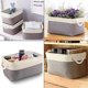 thumbnail image 2 of Cesta de almacenamiento, caja de almacenamiento rectangular de tela, guardarropa con asas para juguetes, armario (plegable, mediano, gris blanco) ER, 2 of 5