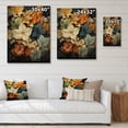 thumbnail image 4 of Designart "Palette Muted Leaves Autumn wall decor V" Floral & Botanical Print on Natural Pine Wood, 4 of 5