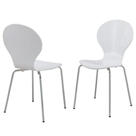 - Carolina Chair and Table Annalee Transitional White Bentwood Dining Chair Set of 2