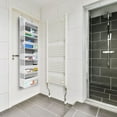 thumbnail image 7 of 6 Tiers Over The Door Organizer Hanging - 100D EXTRA THICK & 50lbs HUGE CAPACITY, 12 Side Mesh Pockets Over The Door Shoe Organizer, Hanging Closet Organizer (Light Gray, 1pc), 7 of 7