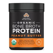 Ancient Nutrition, Organic Bone Broth Protein, Peanut Butter, 554G