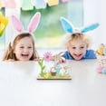 thumbnail image 3 of Wooden Easter Decor Bunny Figurine Easter Ornament for Home Tabletop, 3 of 8