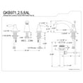 thumbnail image 2 of Kingston Brass GKB972AL Widespread Bathroom Faucet, Polished Brass, 2 of 2