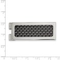 thumbnail image 3 of Stainless Steel Polished with Black Carbon Fiber Inlay Money Clip, 3 of 3