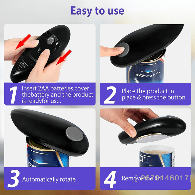 Electric Can Opener, One-touch Automatic Can Opener, Handheld Opener And Smooth Edge Kitchen Gadget Can Openers