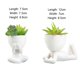 thumbnail image 2 of Lindos adornos vegetales: simulación de un lavabo de cerámica humanoide moderno en maceta carnosa, 2 of 5