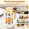 thumbnail image 2 of Honey Dispenser, 2026 Upgraded Glass No-Drip Bottle with Base & Handle, Mess-Free Pouring Syrup Container for Coffee, Tea, Salad(Yellow), 2 of 6