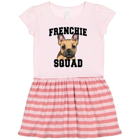 

Inktastic Cute French Bulldog Frenchie Squad Gift Toddler Girl Dress