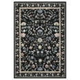 thumbnail image 3 of GlowSol 6'x9' Floral Area Rug Vintage Washable Rug Non-Slip Low Pile Farmhouse Floral Carpet for Living Room Bedroom, Black, 3 of 8