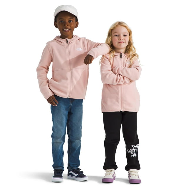 Sudadera con capucha THE NORTH FACE para niños Glacier con cremallera completa Pink Moss, talla 3