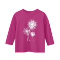 thumbnail image 4 of GiLiling Girls 3/4 Sleeve Crewneck Sweatshirt, Floral Printed Basic Blouse, Breathable Relax Fit Top for Family Outings and Spring Everyday Wear, 4 of 5