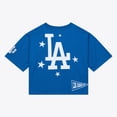 thumbnail image 2 of Women's Mitchell & Ness Royal Los Angeles Dodgers Pep Rally Cropped Boxy T-Shirt, 2 of 6
