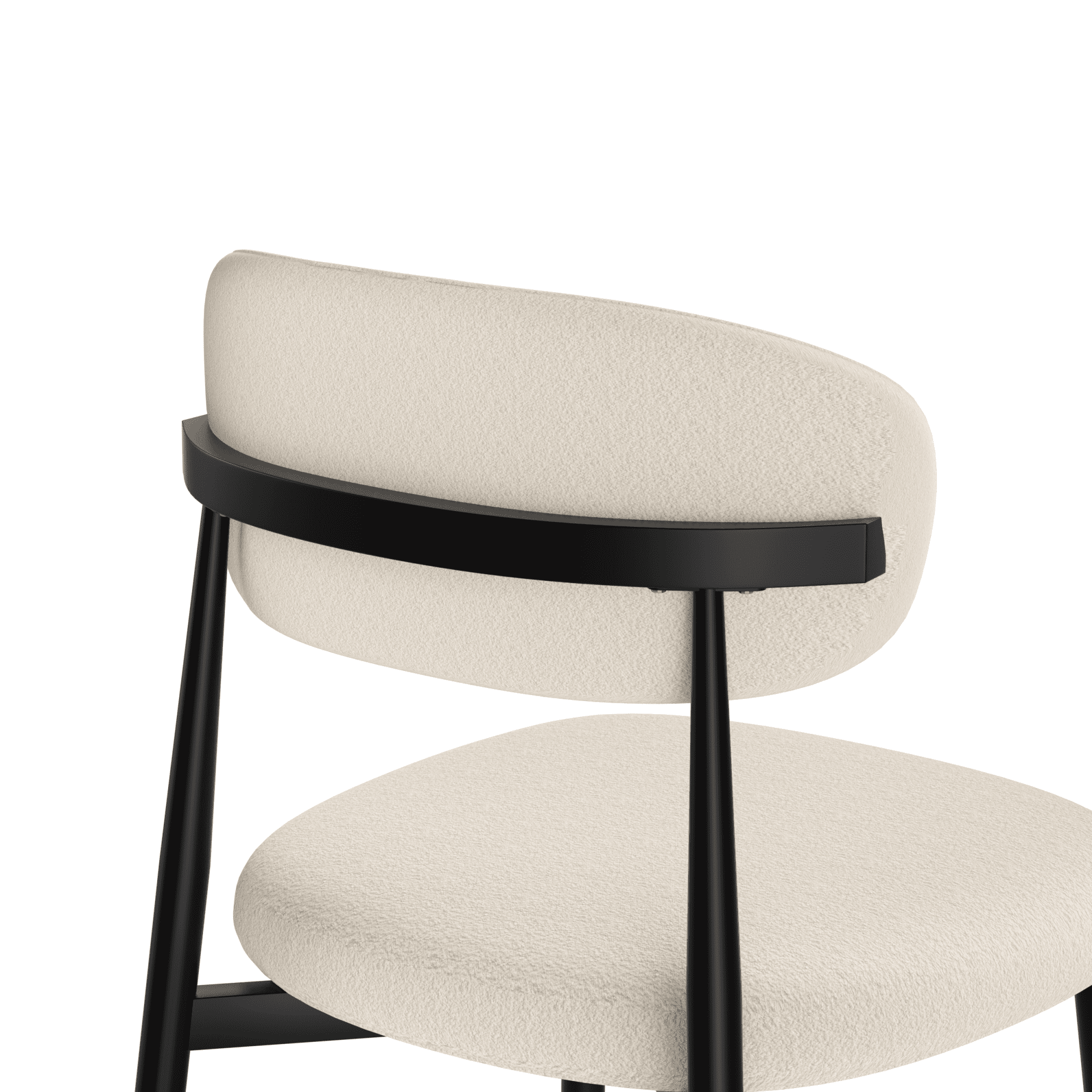 Leumius Dining Chairs Set of 2,Modern Kitchen Chairs with Soft Padding,Living Room Chairs with Curved Backrests and Metal Legs for Dining Rooms and Kitchens,Black