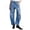 Sky Blue, variant on Womens Retro High Waisted Wide Leg Barrel Jeans Washed Vintage Denim with Curved Horseshoe Seams, Front Patch Pockets & Deconstructed Tooling