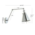 thumbnail image 3 of JONATHAN Y Rover 7" Classic Industrial Metal Adjustable Arm LED Wall Sconce, Chrome, 3 of 7