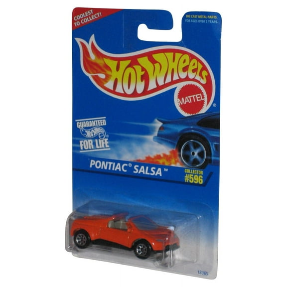 Hot Wheels Pontiac Salsa (1995) Mattel Orange Die-Cast Toy Car #596