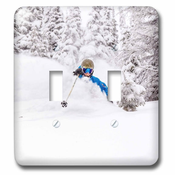 3dRose, Ray Peacock skiing at Whitefish Mountain Resort in Montana, USA, MR., double toggle switch