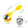 thumbnail image 2 of Yellow Leaf Tea Infuser Stainless Steel Ball Herbal Spice Filter Diffuser Silicone Tea Infusers, 2 of 5