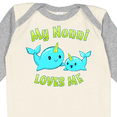thumbnail image 4 of Inktastic My Nonni Loves Me- Cute Narwhal Boys or Girls Long Sleeve Baby Bodysuit, 4 of 5