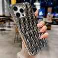 thumbnail image 5 of Water Ripple Plating Case for iPhone 14 Pro Max Soft TPU Shockproof Camera Protective Back Cover for Women Girl Glossy Water Wave Phone Case for iPhone 14 Pro Max 6.7 Inch Silver, 5 of 14
