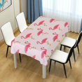 thumbnail image 6 of Coolnut Beautiful Pink Flamingo Rectangle Tablecloth,Dinner Table Cover for Outdoor & Indoor Patio, Picnic, BBQ, Holiday Party 60x90In, 6 of 7