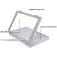 thumbnail image 5 of HOMEWE Caja de almacenamiento de anillos de terciopelo - Soporte para joyas con tapa de vidrio transparente que se sostiene hasta la bandeja de la caja de exhibición - Anillos, aretes, colgantes y, 5 of 5