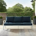 thumbnail image 2 of Crosley Kaplan Outdoor Metal Sofa in Navy/White, 2 of 15