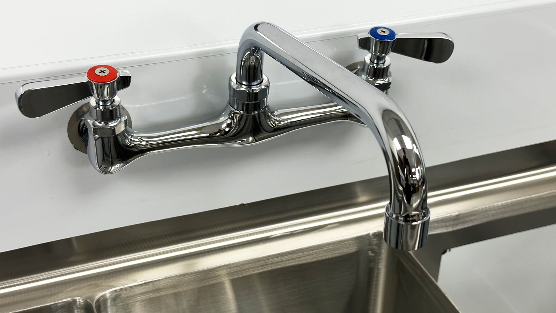 3 Compartment Utility Sink with Faucet, NSF 36x43 in. Commercial Restaurant Utility Kitchen Sink Triple Compartment Stainless Steel