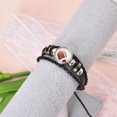 thumbnail image 6 of Soccer Basketball Bracelet for Son Daughter Graduation Birthday Gifts for Grandson Granddaughter Rugby Leather Bracelets, 6 of 7