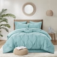 thumbnail image 1 of Grace Living Davonte Polyester Comforter Set - Pinch Pleated Pintuck, Solid Neutral Color, 1 of 9